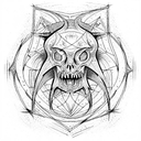necronomicon lines tattoo design idea