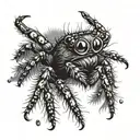 jumping spider tattoo design idea