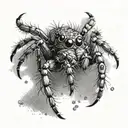 jumping spider tattoo design idea