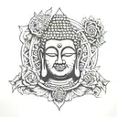budha tattoo with all seeing eye and seven chakra  tattoo design idea