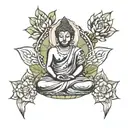 budha tattoo with all seeing eye and seven chakra  tattoo design idea