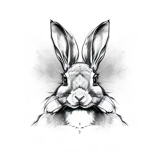 psycho rabbit tattoo design idea