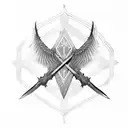 Zulfiqar sword  tattoo design idea