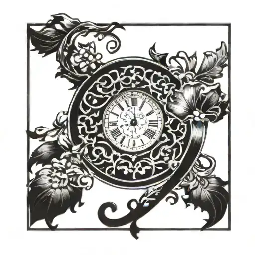 pendulum crush William morris art nouveau style tattoo design idea