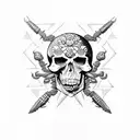 "Sinaloa Cartel" with scorpions and skull tattoo design idea