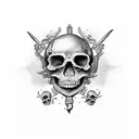 "Sinaloa Cartel" with scorpions and skull tattoo design idea