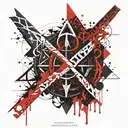 Sirius Black runic symbols and stars forming constellations  tattoo design idea