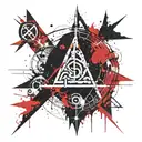 Sirius Black runic symbols and stars forming constellations  tattoo design idea