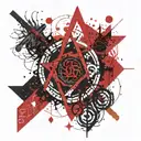 Sirius Black runic symbols and stars forming constellations  tattoo design idea