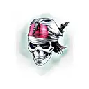 Jack Sparrow skull side view tattoo design idea