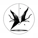 manta ray inside a triangle tattoo design idea