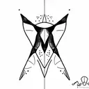 manta ray inside a triangle tattoo design idea