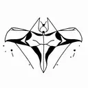 manta ray inside a triangle tattoo design idea