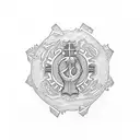 chi rho tattoo design idea