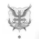 chi rho tattoo design idea