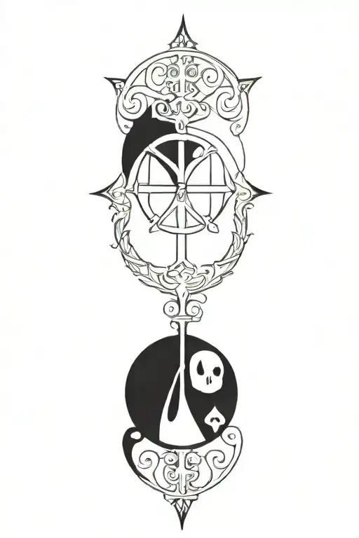 gender anarchy symbol tattoo design idea