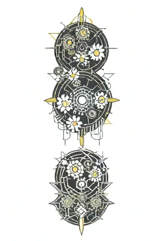 daisies tattoo design idea