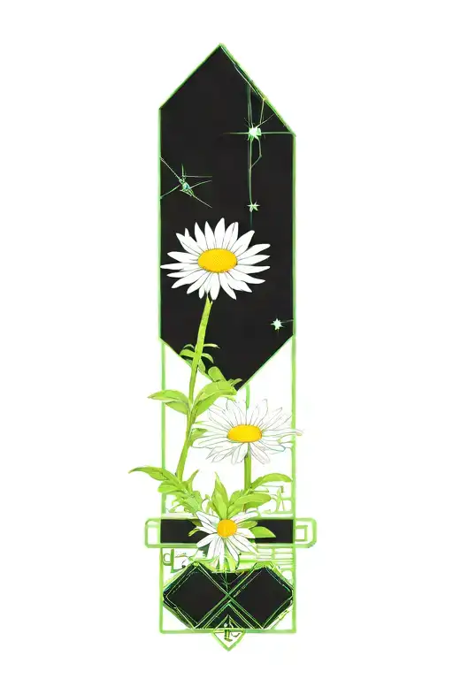 daisies tattoo design idea