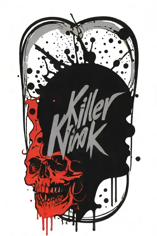 killer ink logo with text "Killer Ink" tattoo design idea