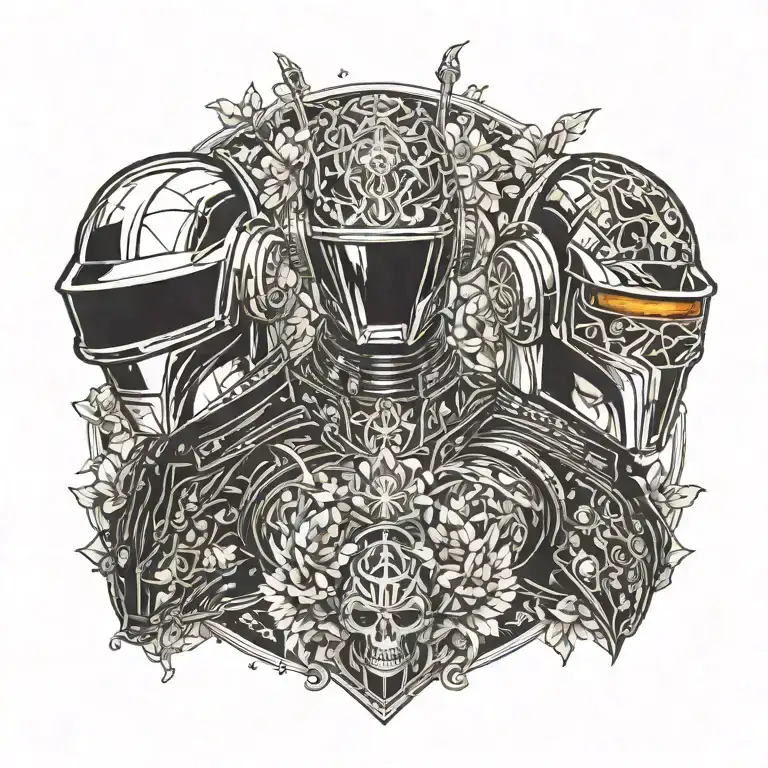 daft punk as tattoo artists tattoo design idea