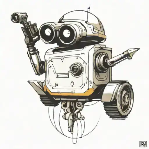Wall-E tattoing a biker tattoo design idea