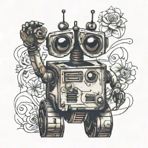Wall-E covered in tattoos  tattoo design idea