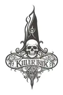 killer ink logo tattoo design idea