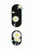 daisies tattoo design idea