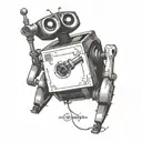Wall-E tattoing a biker tattoo design idea