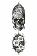 daisies tattoo design idea