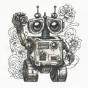 Wall-E covered in tattoos  tattoo design idea
