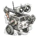 Wall-E covered in tattoos  tattoo design idea