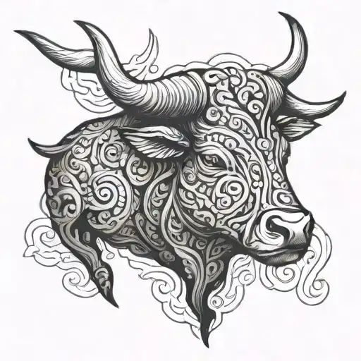 April Taurus Hardwork tattoo design idea