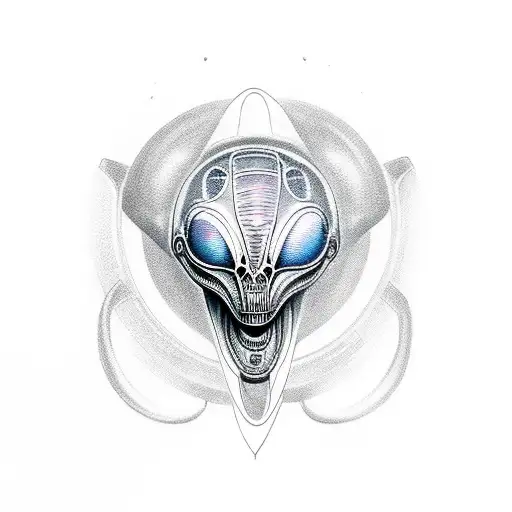 Amazon.com: Large 'Alien Head' Temporary Tattoo (TO00026738) : Everything  Else