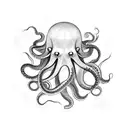 octopus black japanese clouds that look like ink tattoo design idea