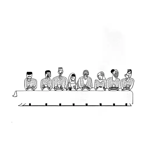 the last supper tattoo design idea