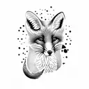 small fox tattoo design idea