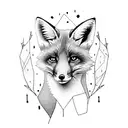 small fox tattoo design idea