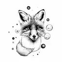 small fox tattoo design idea