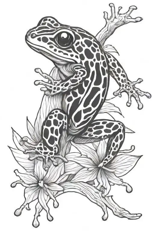 Poison Dart frog  tattoo design idea