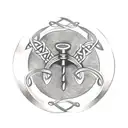 Thors Hammer, Mjolnir, with Celtic symbol of brotherhood in the middle tattoo design idea