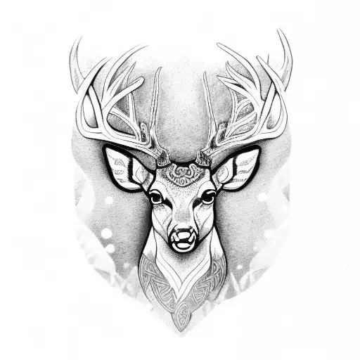 Celtic Deer tattoo design idea