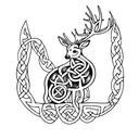 Celtic Deer tattoo design idea