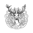 Celtic Deer tattoo design idea