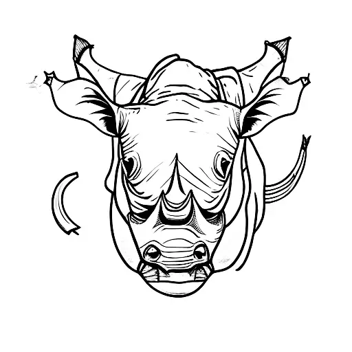 rhino tattoo design idea