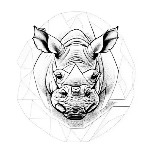 rhino tattoo design idea