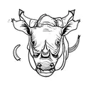rhino tattoo design idea