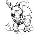 rhino tattoo design idea