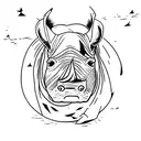 rhino tattoo design idea