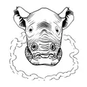 rhino tattoo design idea